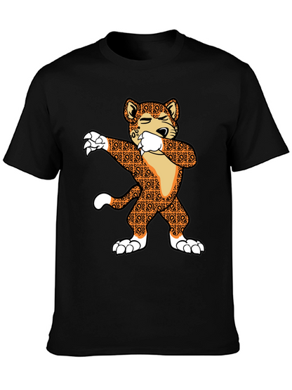 Dabbing Leopard Graphic T-Shirt