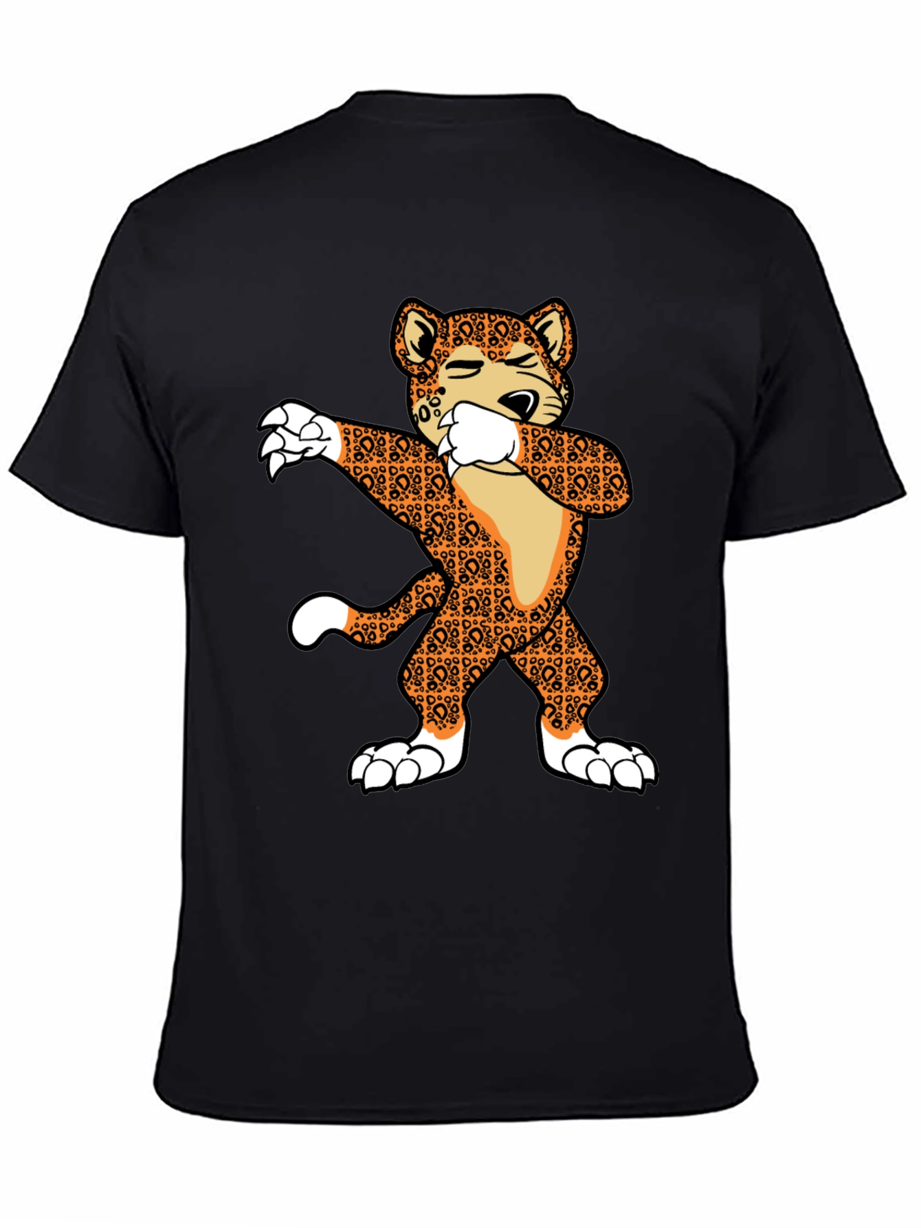 Dabbing Leopard Graphic T-Shirt