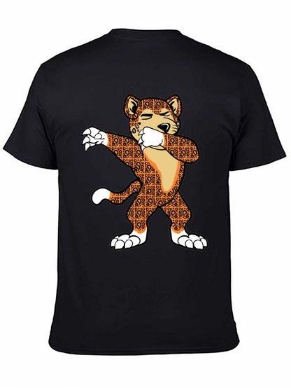 Dabbing Leopard Graphic T-Shirt