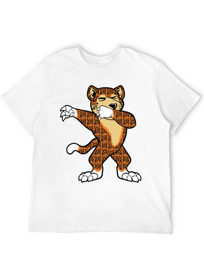 Dabbing Leopard Graphic T-Shirt