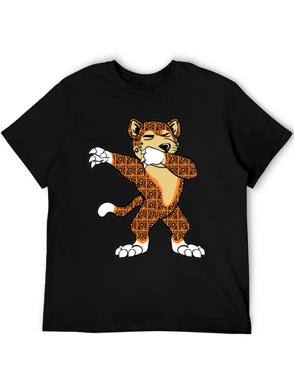 Dabbing Leopard Graphic T-Shirt