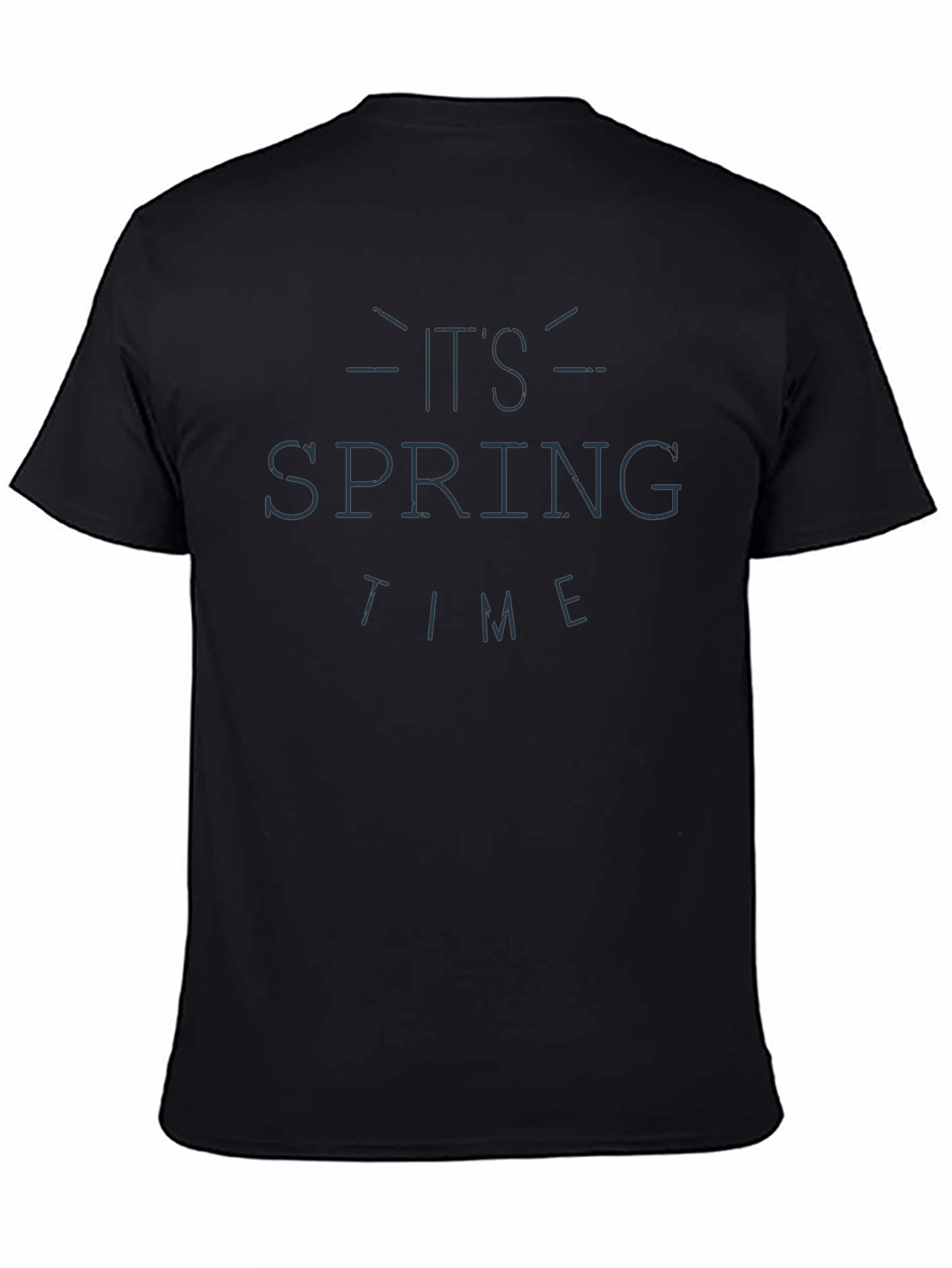 Its Spring Time Graphic Black T-Shirt