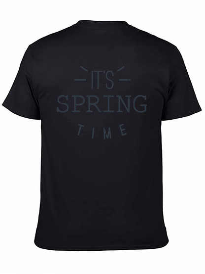 Its Spring Time Graphic Black T-Shirt
