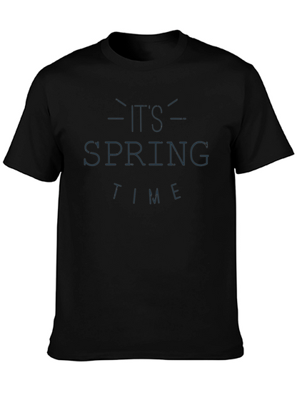 Its Spring Time Graphic Black T-Shirt