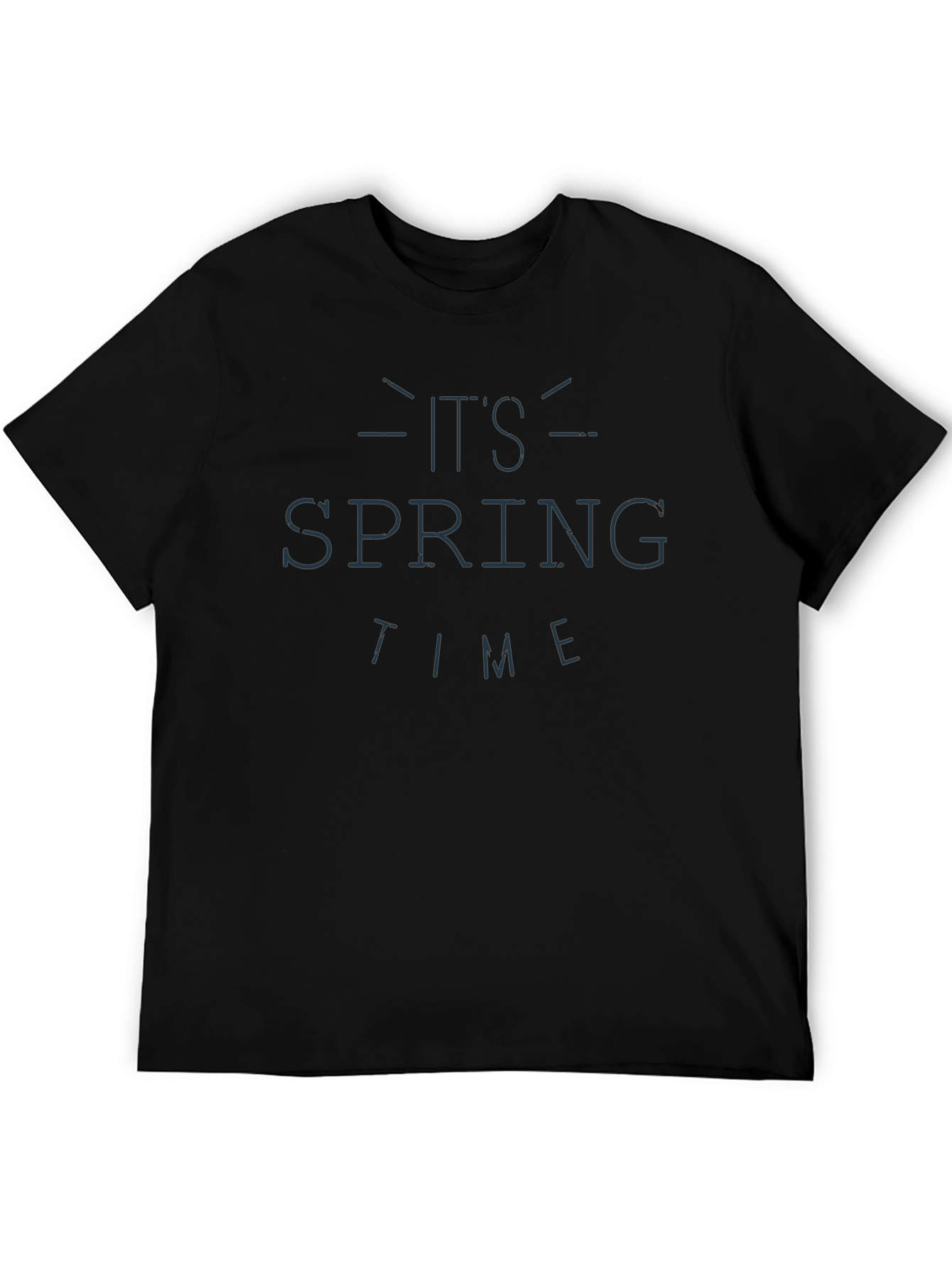 Its Spring Time Graphic Black T-Shirt