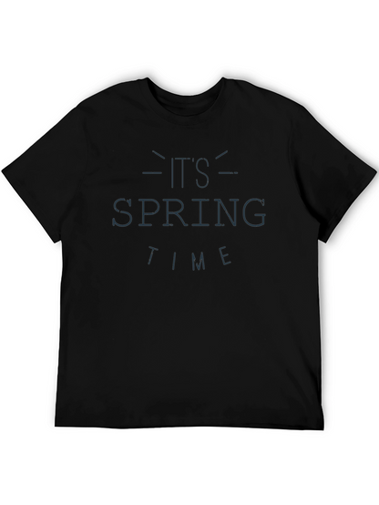 Its Spring Time Graphic Black T-Shirt