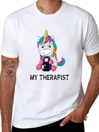 My Therapist Unicorn Kettlebell T-Shirt