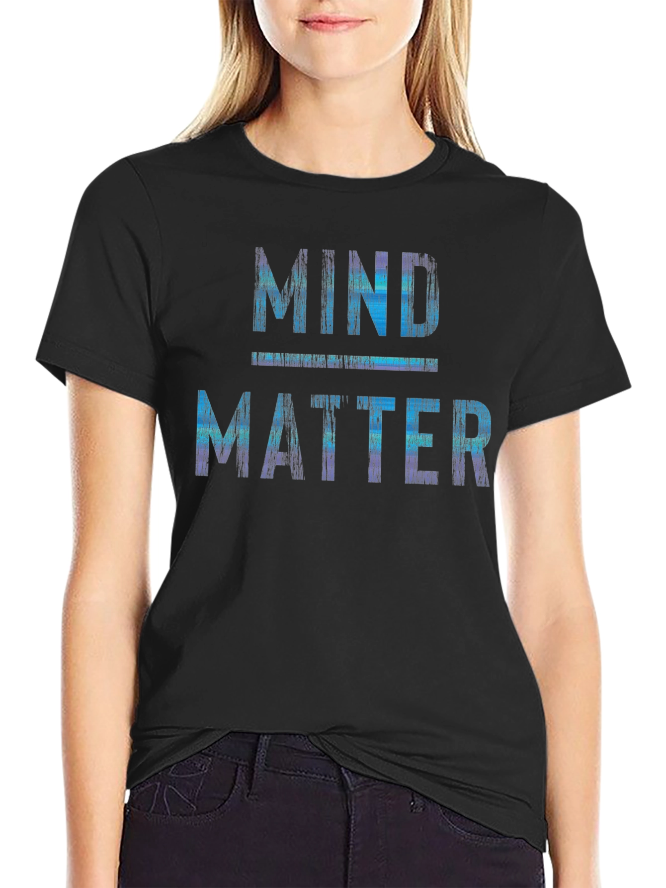 Mind Over Matter Graphic Print Crew Neck T-Shirt