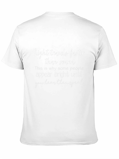 Humorous Light Travels Faster Black T-Shirt