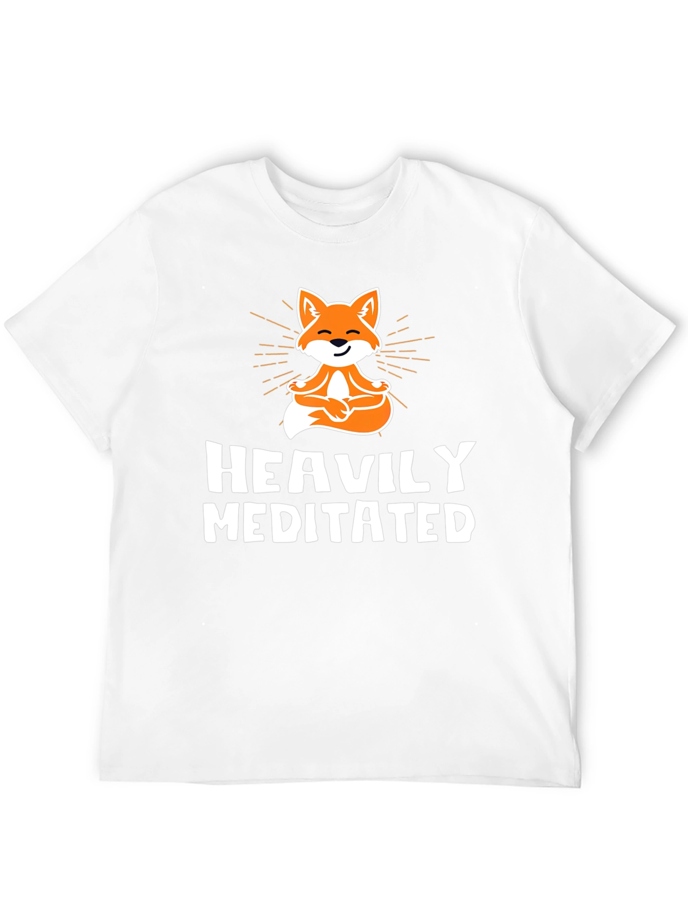 Heavily Meditated Fox Graphic Tee - Black