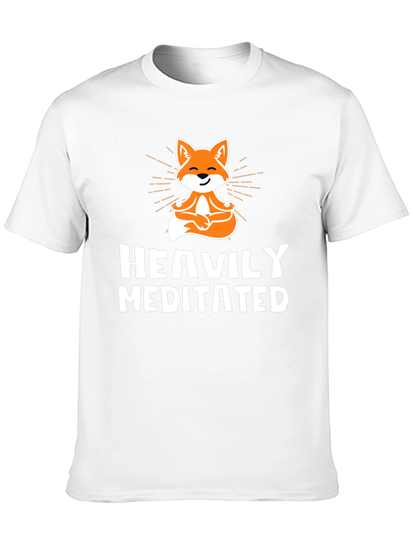 Heavily Meditated Fox Graphic Tee - Black