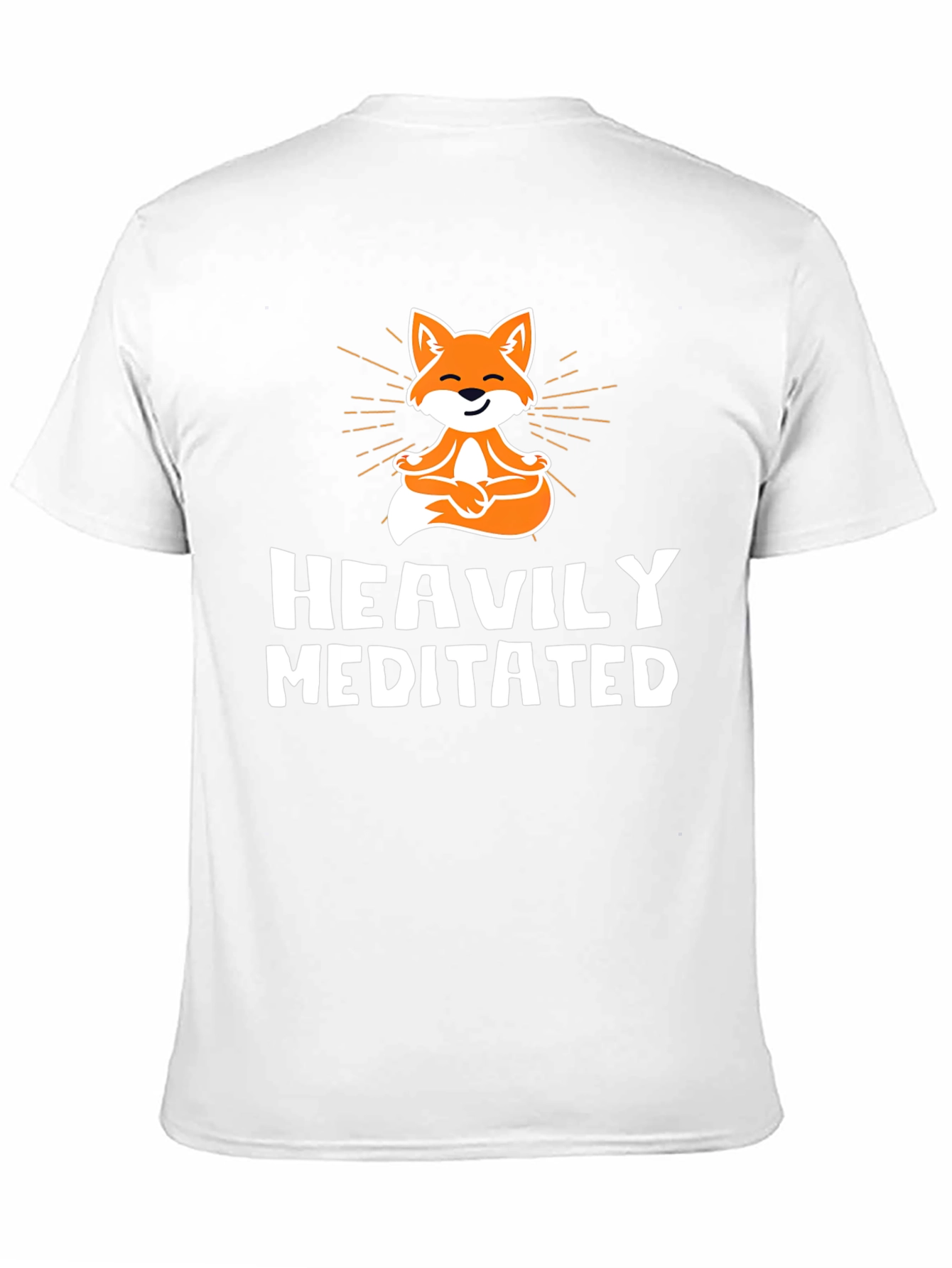 Heavily Meditated Fox Graphic Tee - Black
