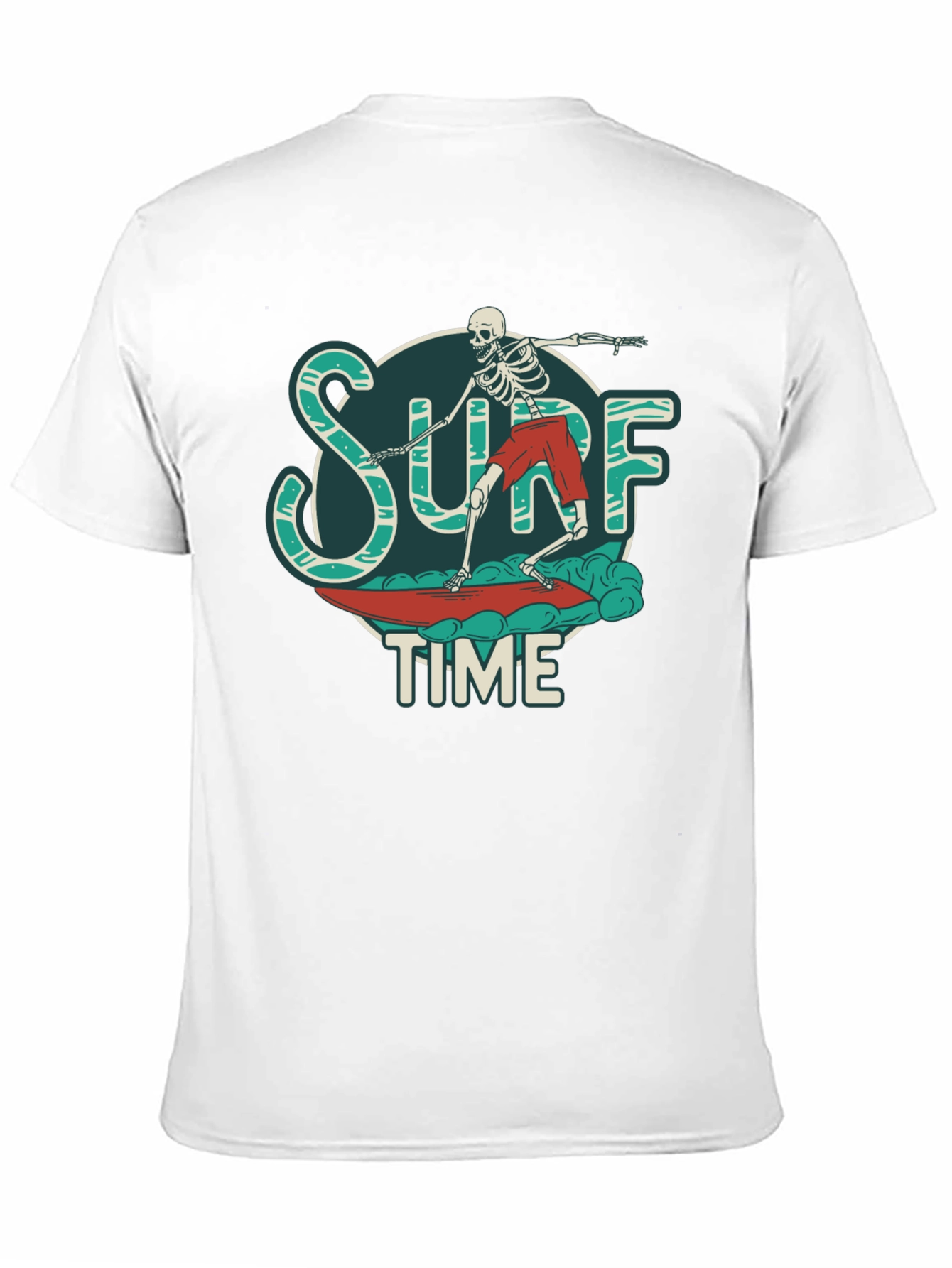 Surf Time Skeleton Graphic T-Shirt