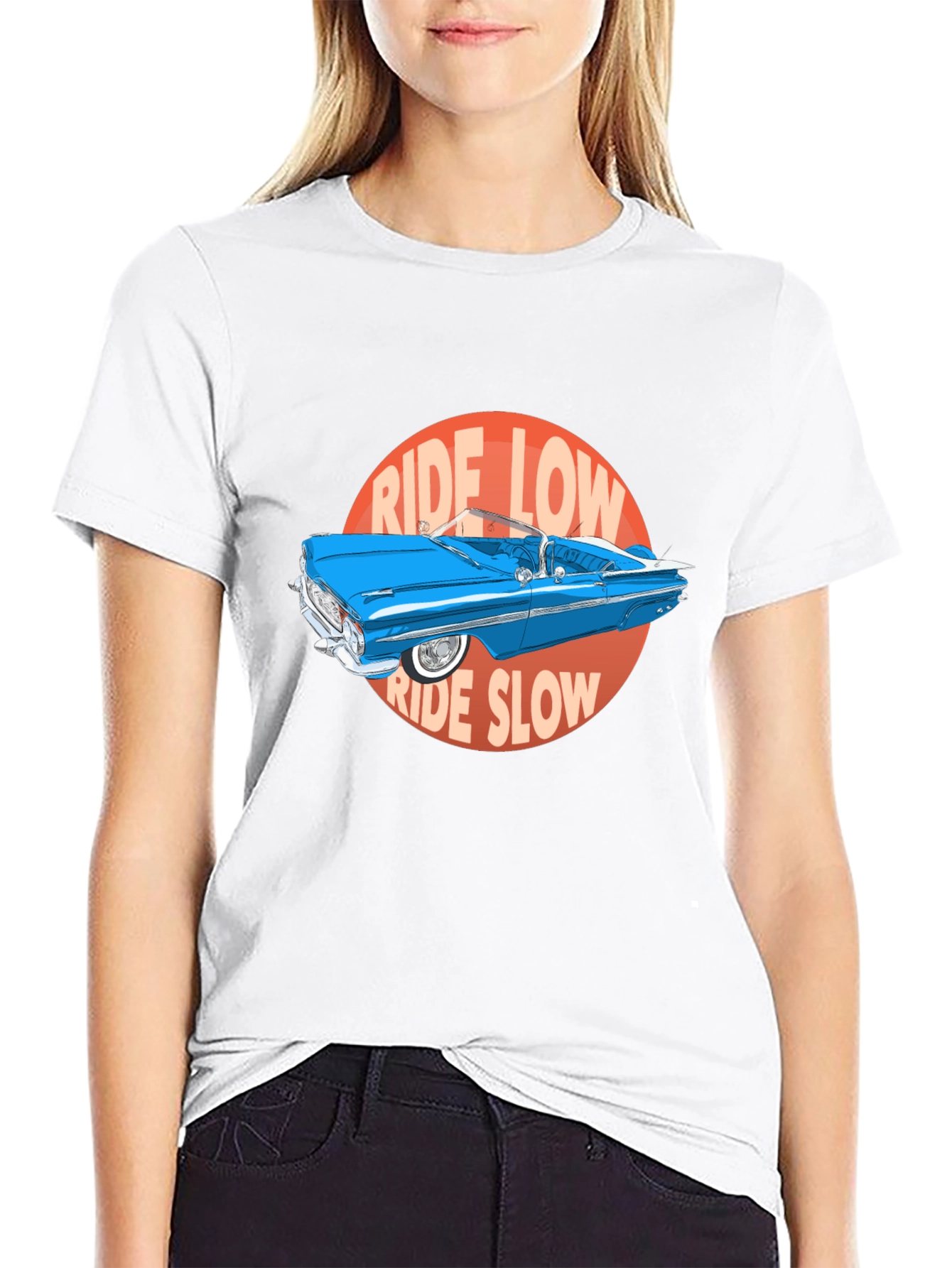 Ride Low Ride Slow Car Graphic T-Shirt