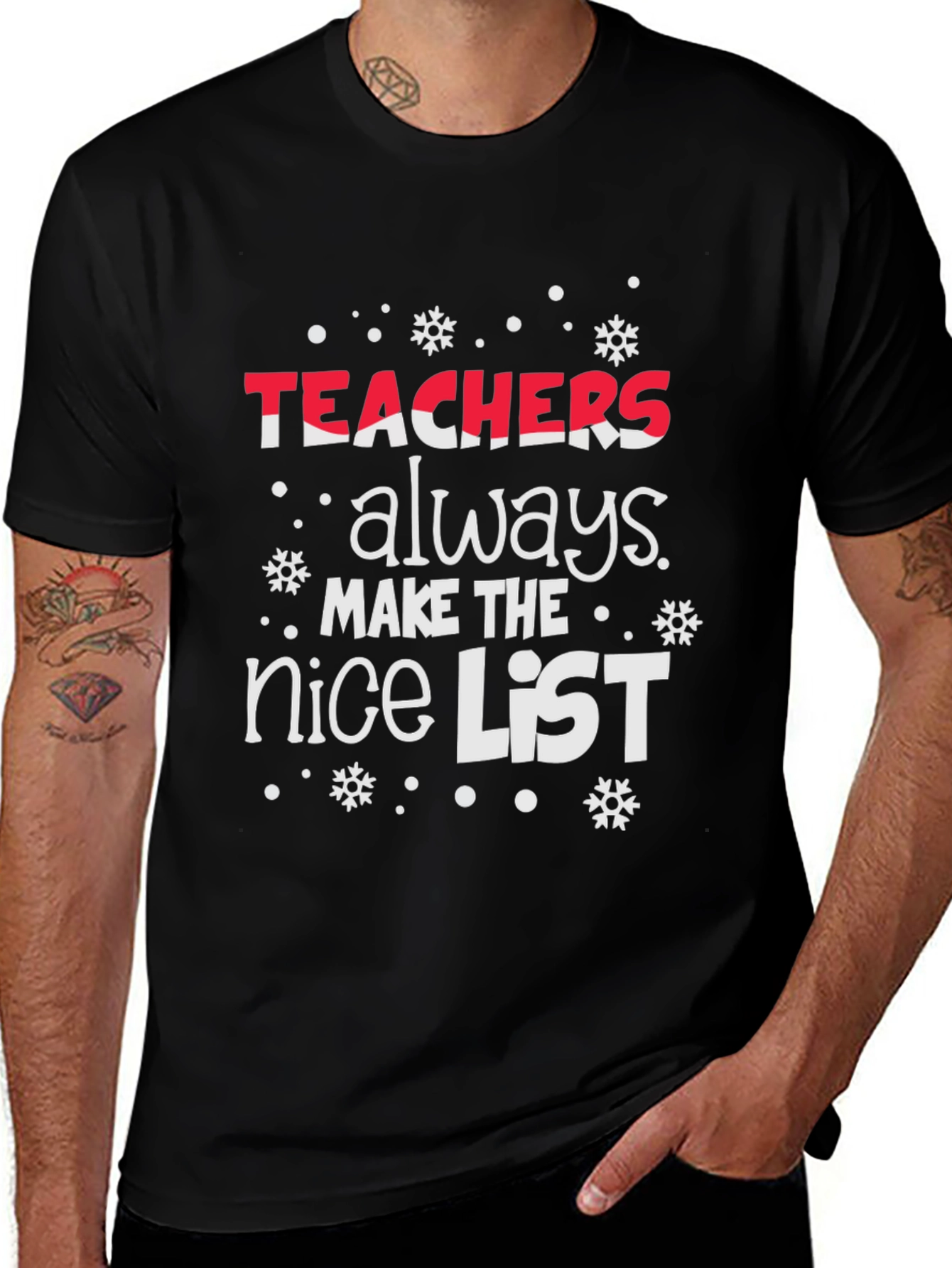 Teachers Nice List Christmas T-Shirt