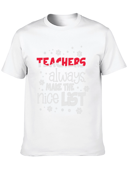 Teachers Nice List Christmas T-Shirt