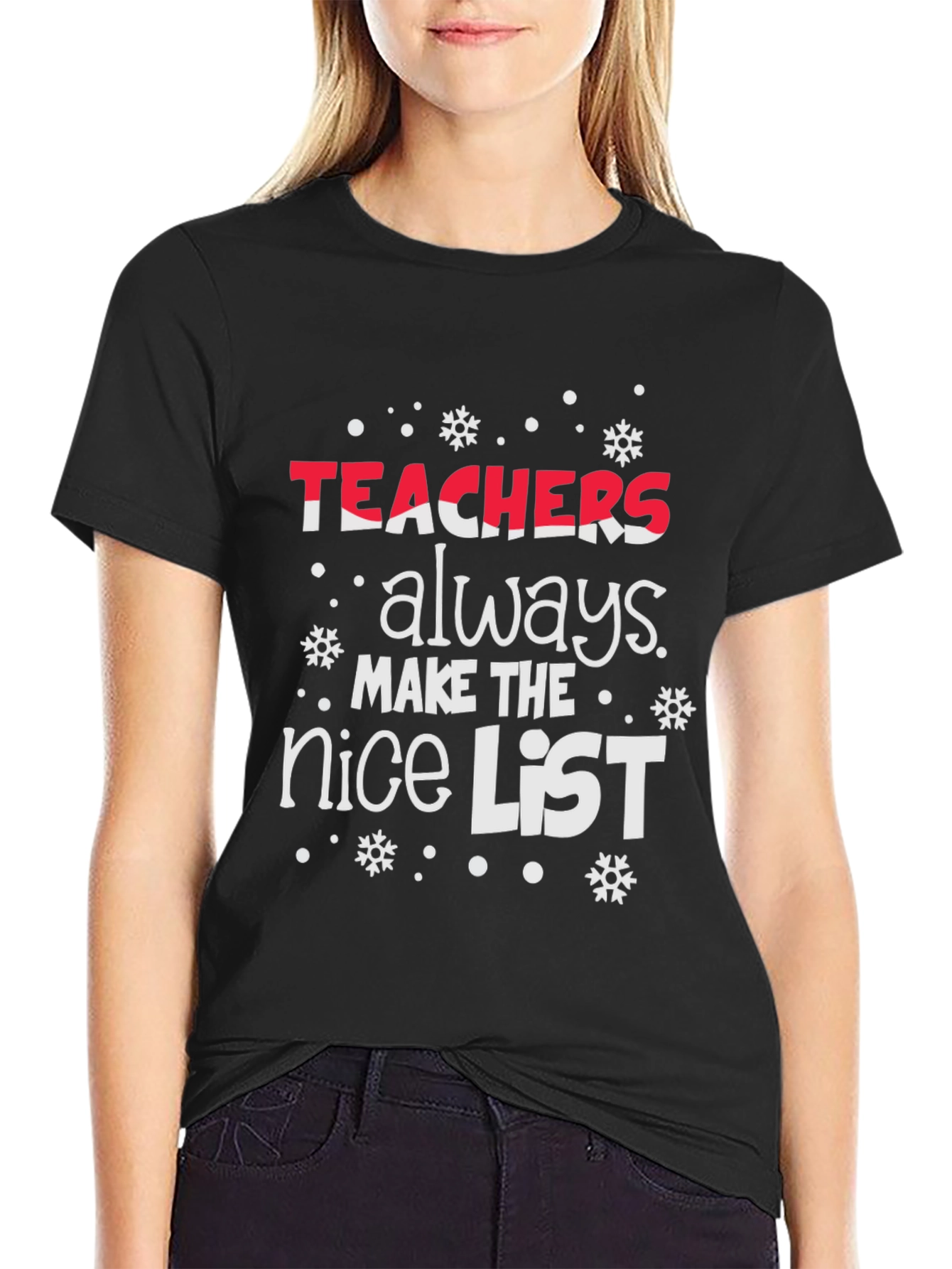 Teachers Nice List Christmas T-Shirt