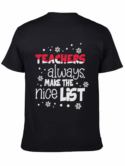 Teachers Nice List Christmas T-Shirt