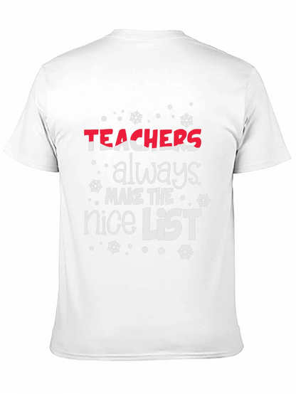 Teachers Nice List Christmas T-Shirt