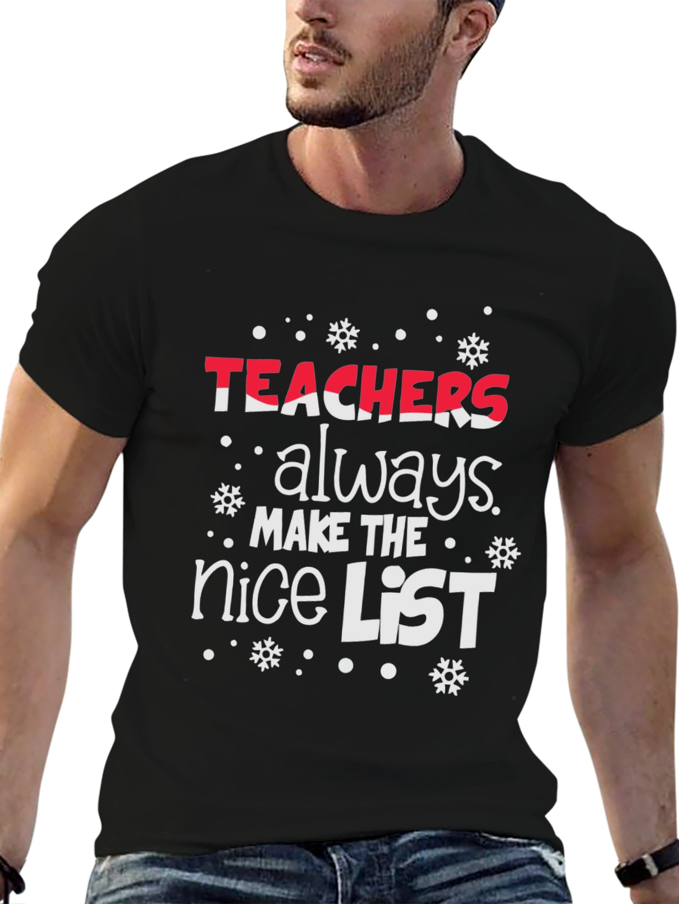 Teachers Nice List Christmas T-Shirt