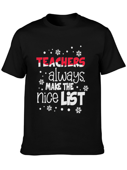 Teachers Nice List Christmas T-Shirt