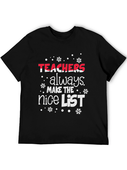 Teachers Nice List Christmas T-Shirt
