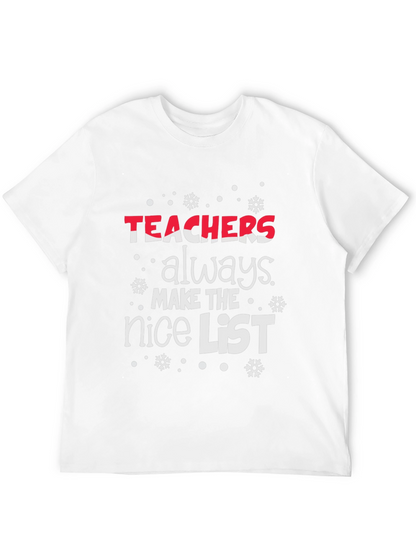 Teachers Nice List Christmas T-Shirt