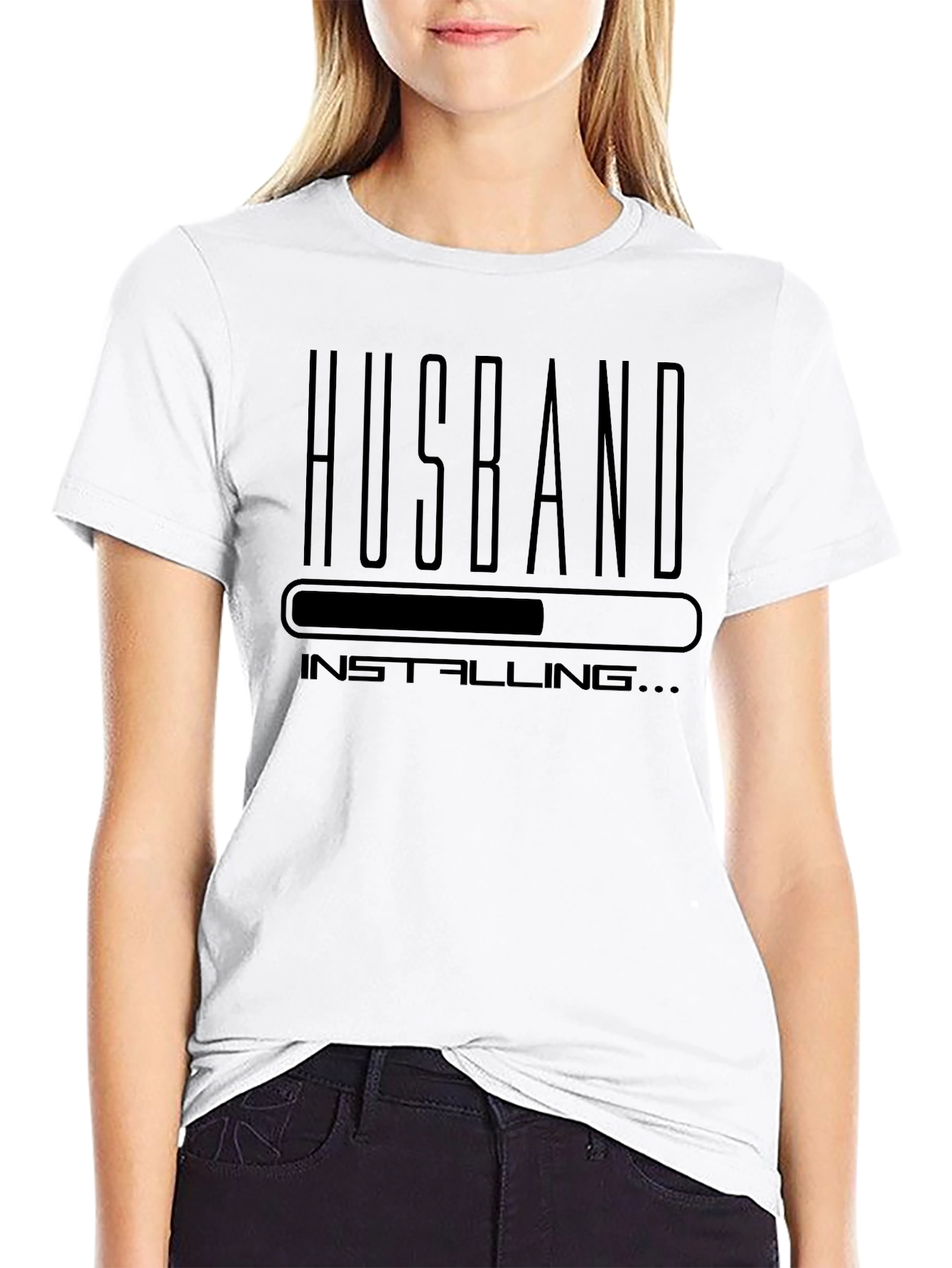 Husband Installing Funny Graphic Tee Shirt