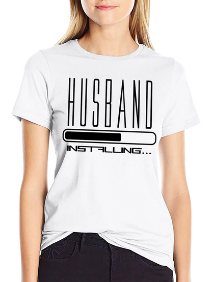 Husband Installing Funny Graphic Tee Shirt