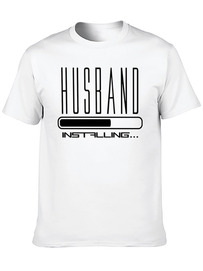 Husband Installing Funny Graphic Tee Shirt