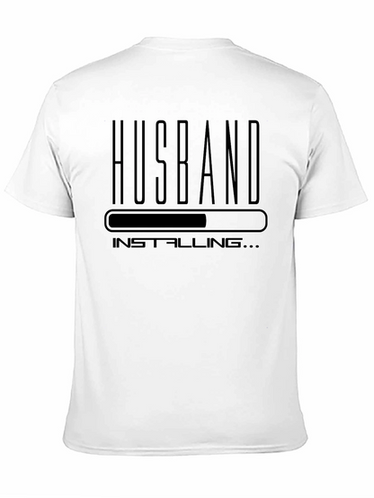 Husband Installing Funny Graphic Tee Shirt