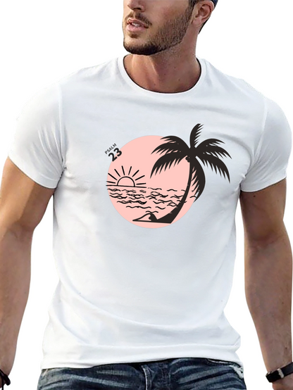 Black Beach Palm Graphic Tee