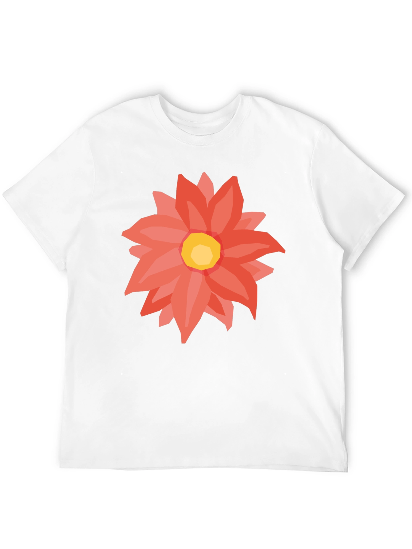 Black T-Shirt with Floral Graphic