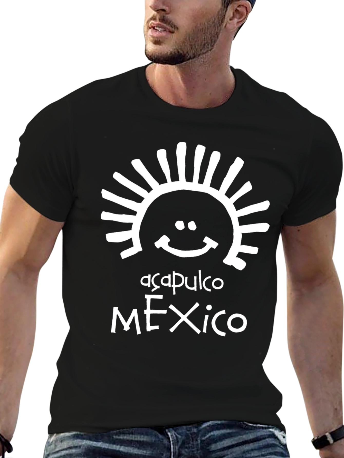 Acapulco Mexico Graphic Tee - Black