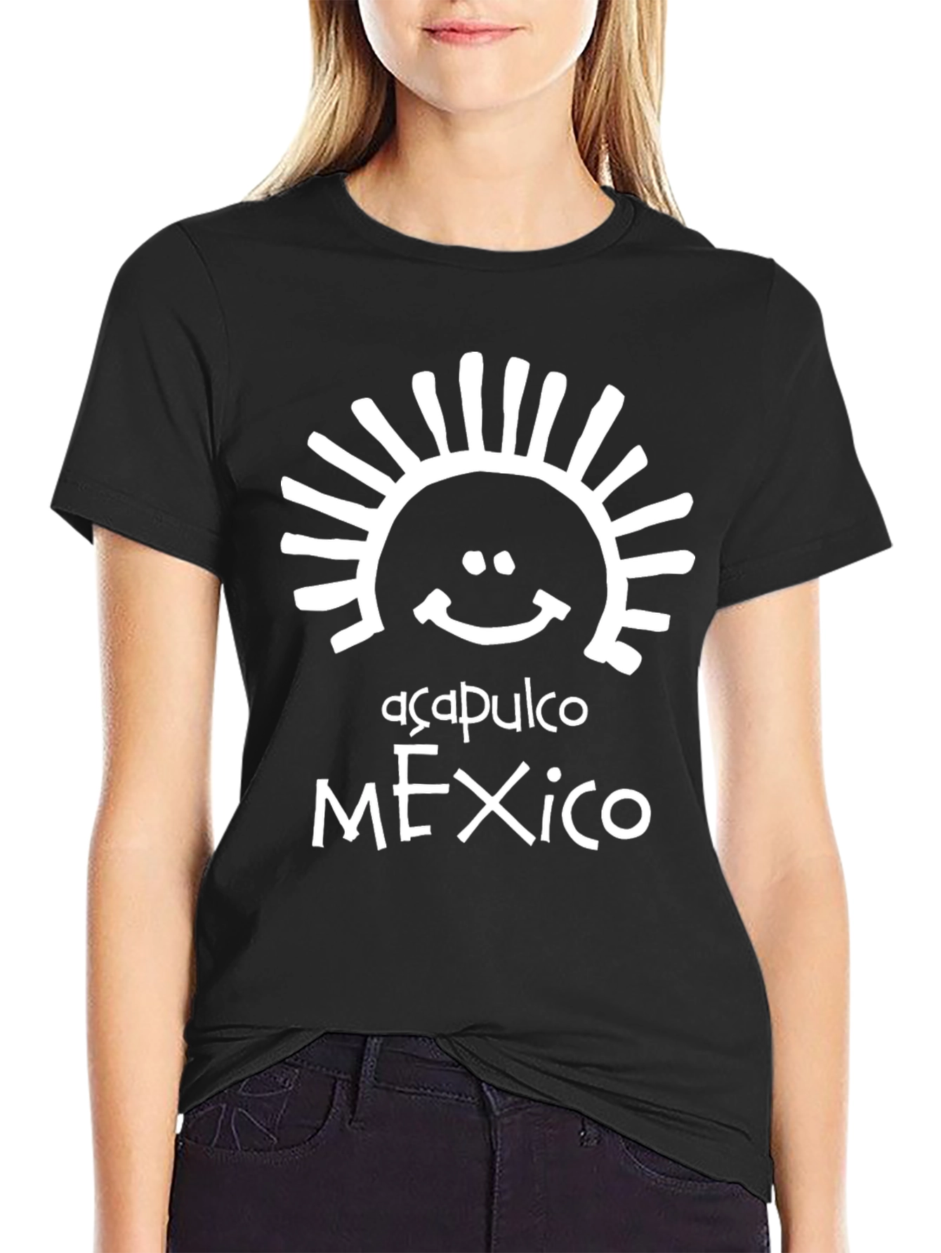 Acapulco Mexico Graphic Tee - Black