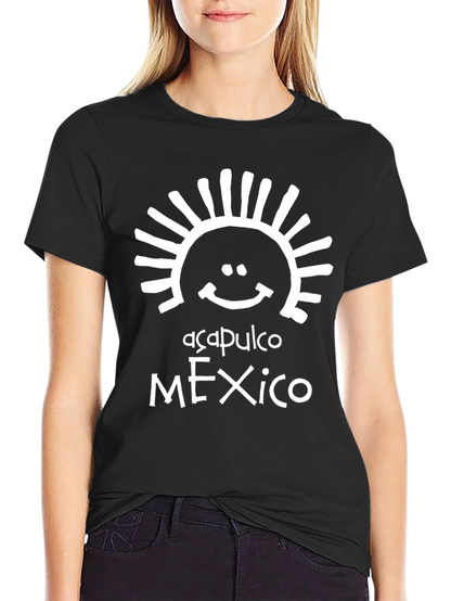 Acapulco Mexico Graphic Tee - Black