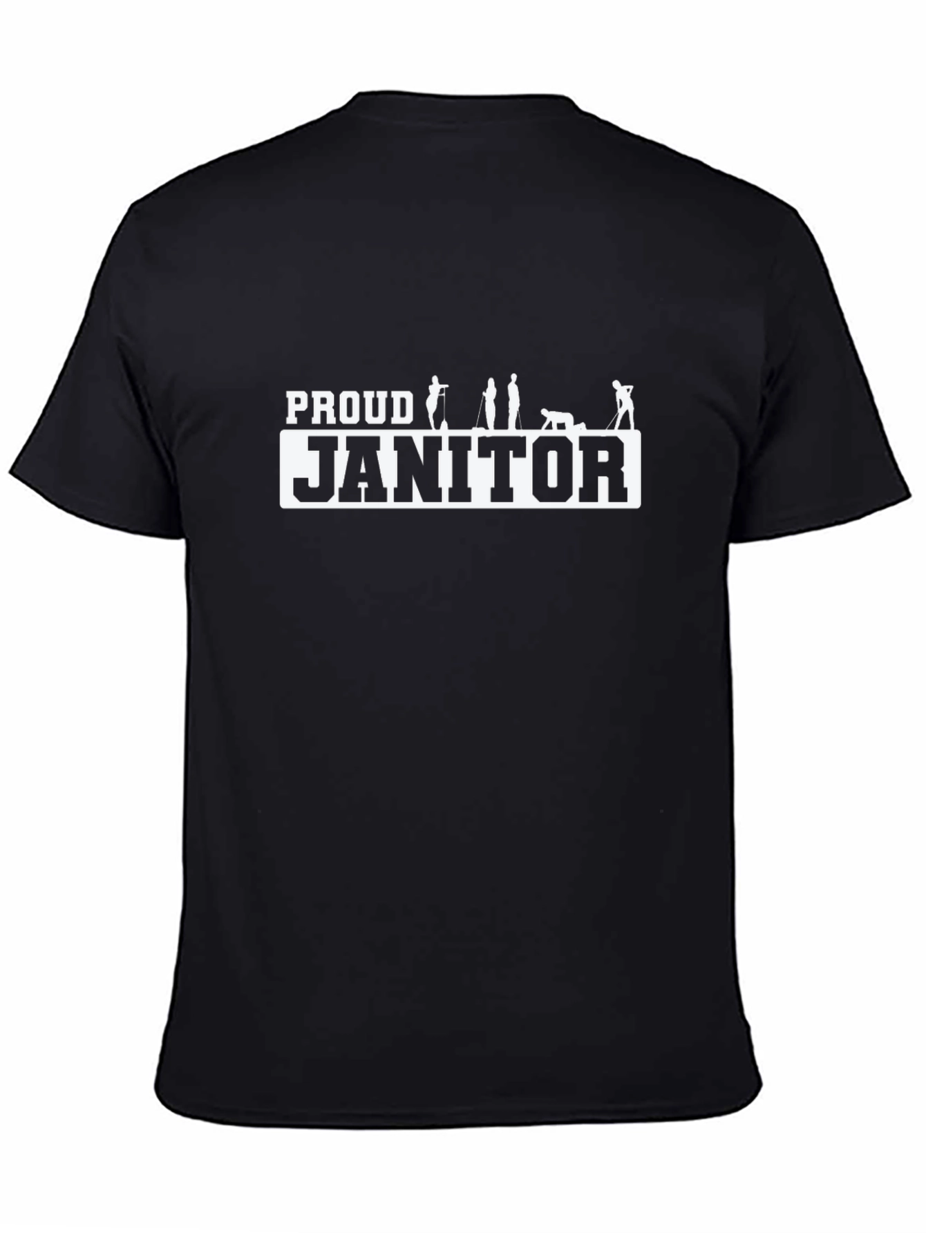 Proud Janitor Black T-Shirt