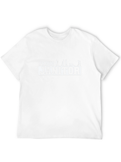 Proud Janitor Black T-Shirt