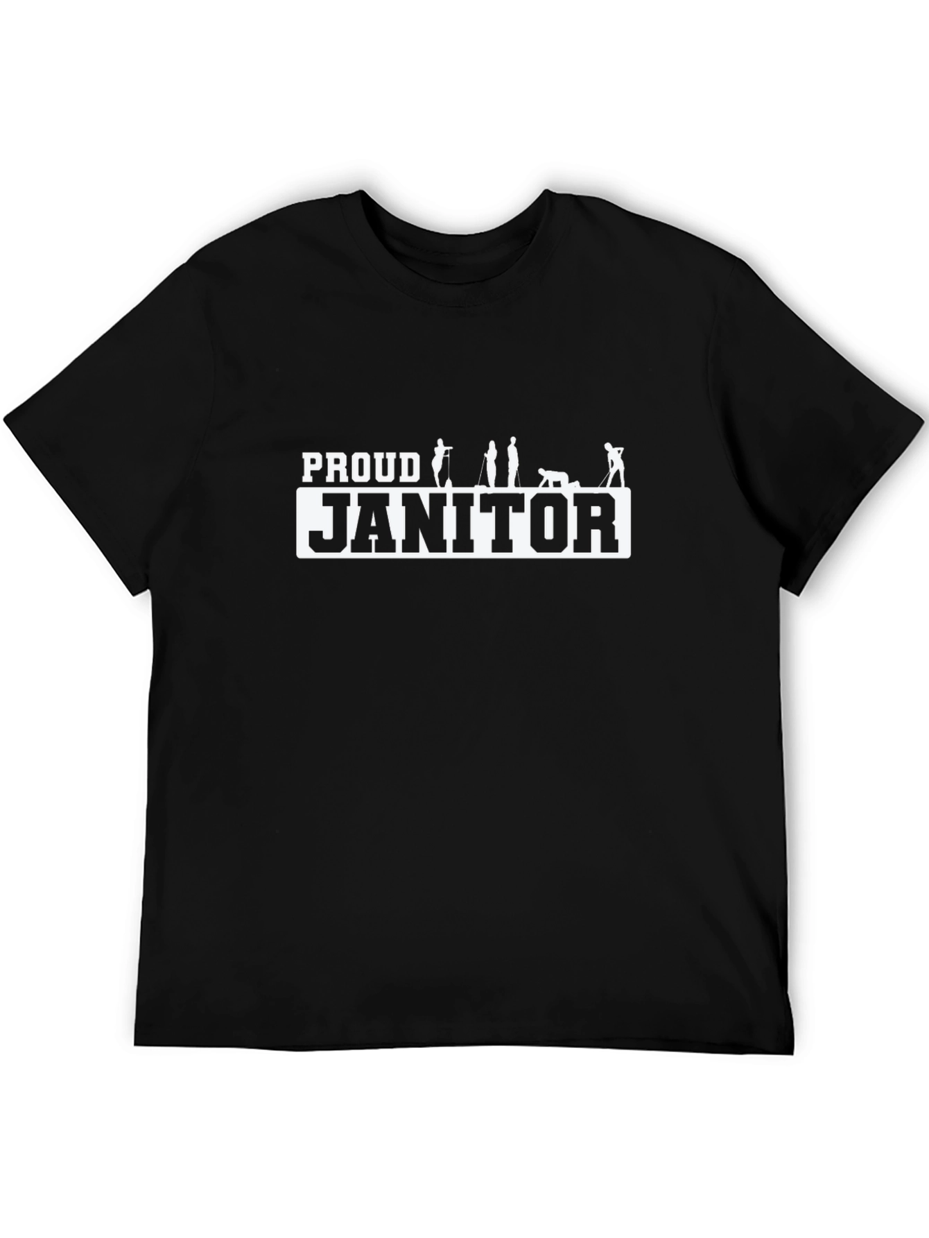 Proud Janitor Black T-Shirt