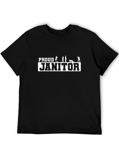 Proud Janitor Black T-Shirt