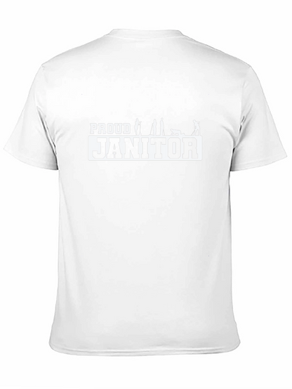 Proud Janitor Black T-Shirt