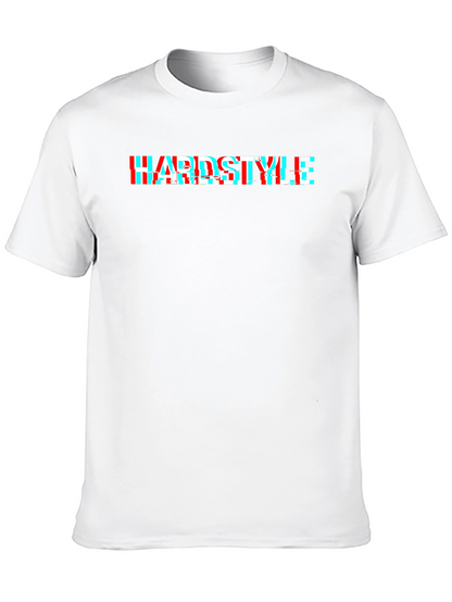 Hardstyle Glitch Effect Black T-Shirt