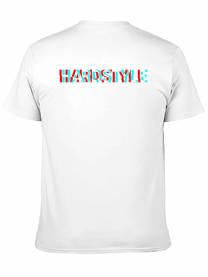 Hardstyle Glitch Effect Black T-Shirt