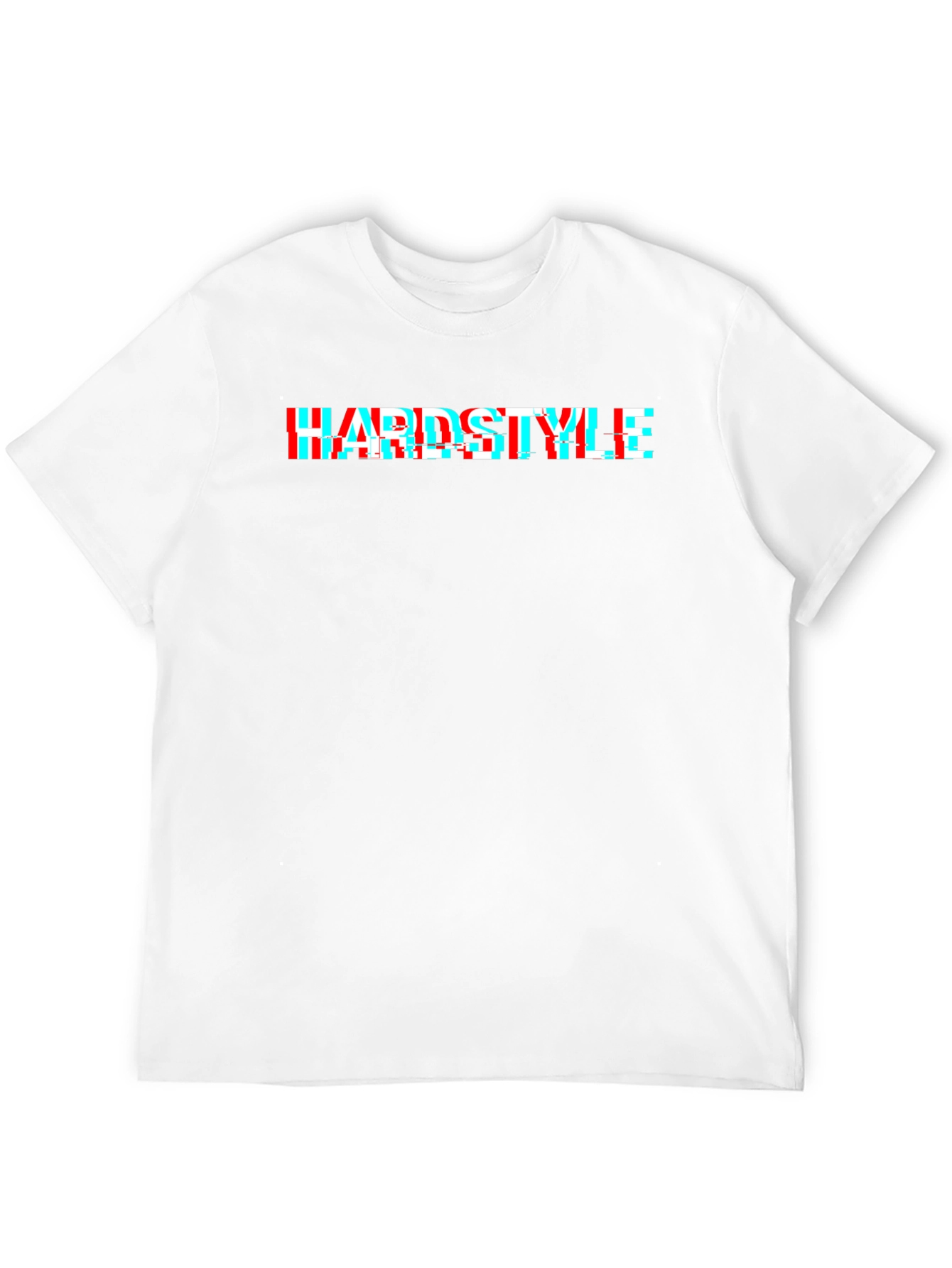 Hardstyle Glitch Effect Black T-Shirt