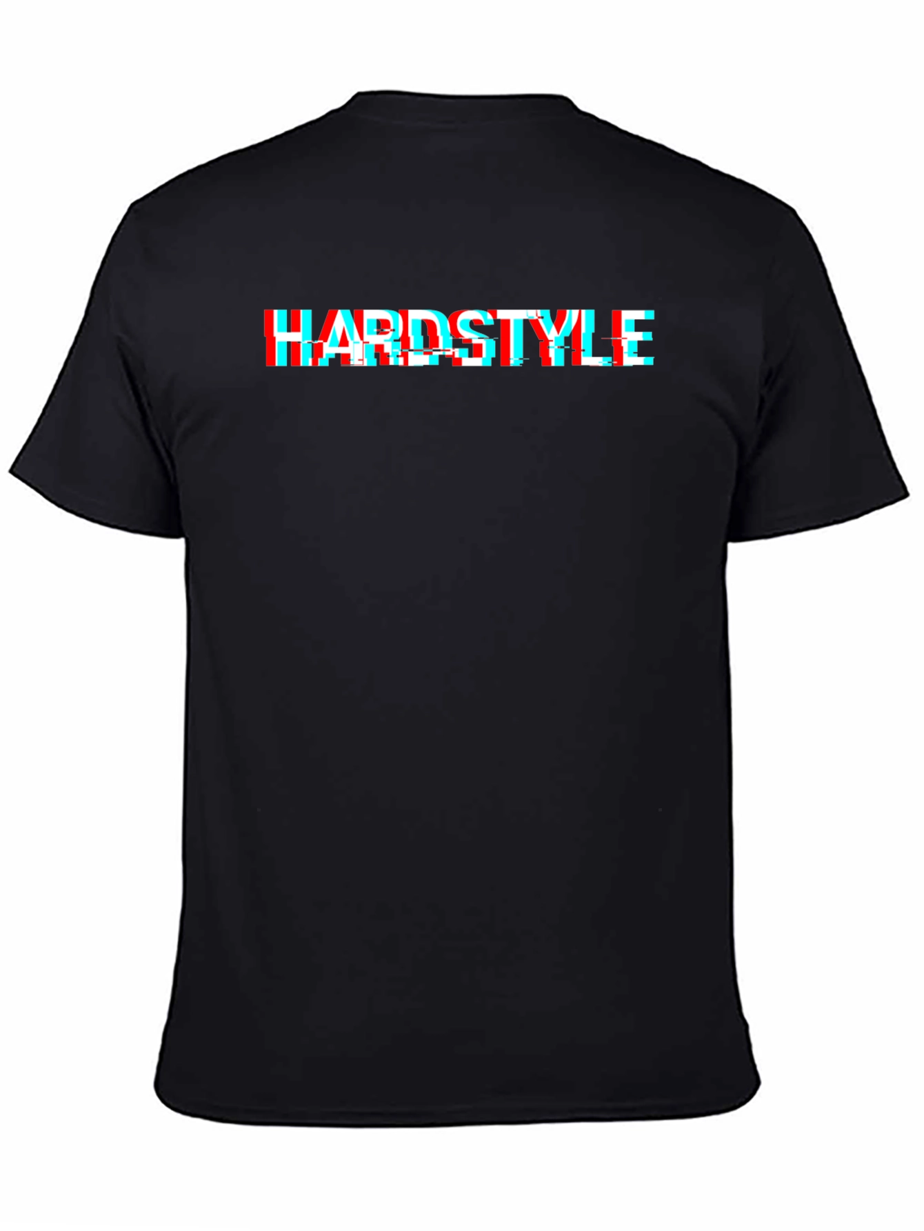 Hardstyle Glitch Effect Black T-Shirt
