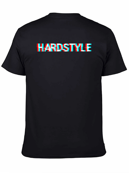 Hardstyle Glitch Effect Black T-Shirt