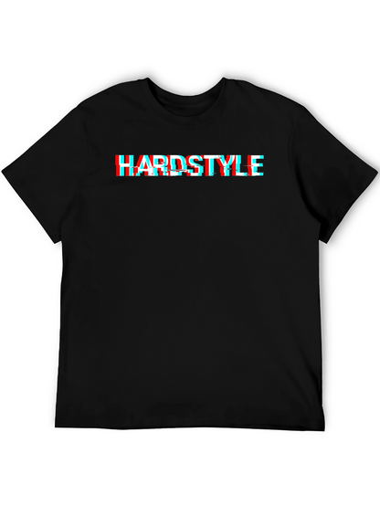 Hardstyle Glitch Effect Black T-Shirt