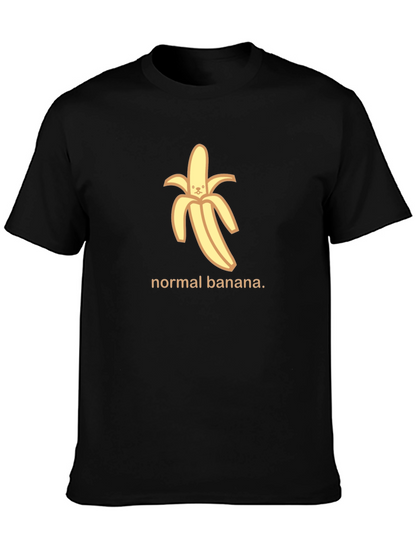 Normal Banana Graphic Tee - Black Cotton T-Shirt