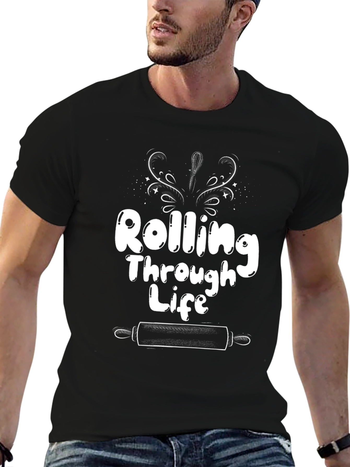 Rolling Through Life Graphic T-Shirt
