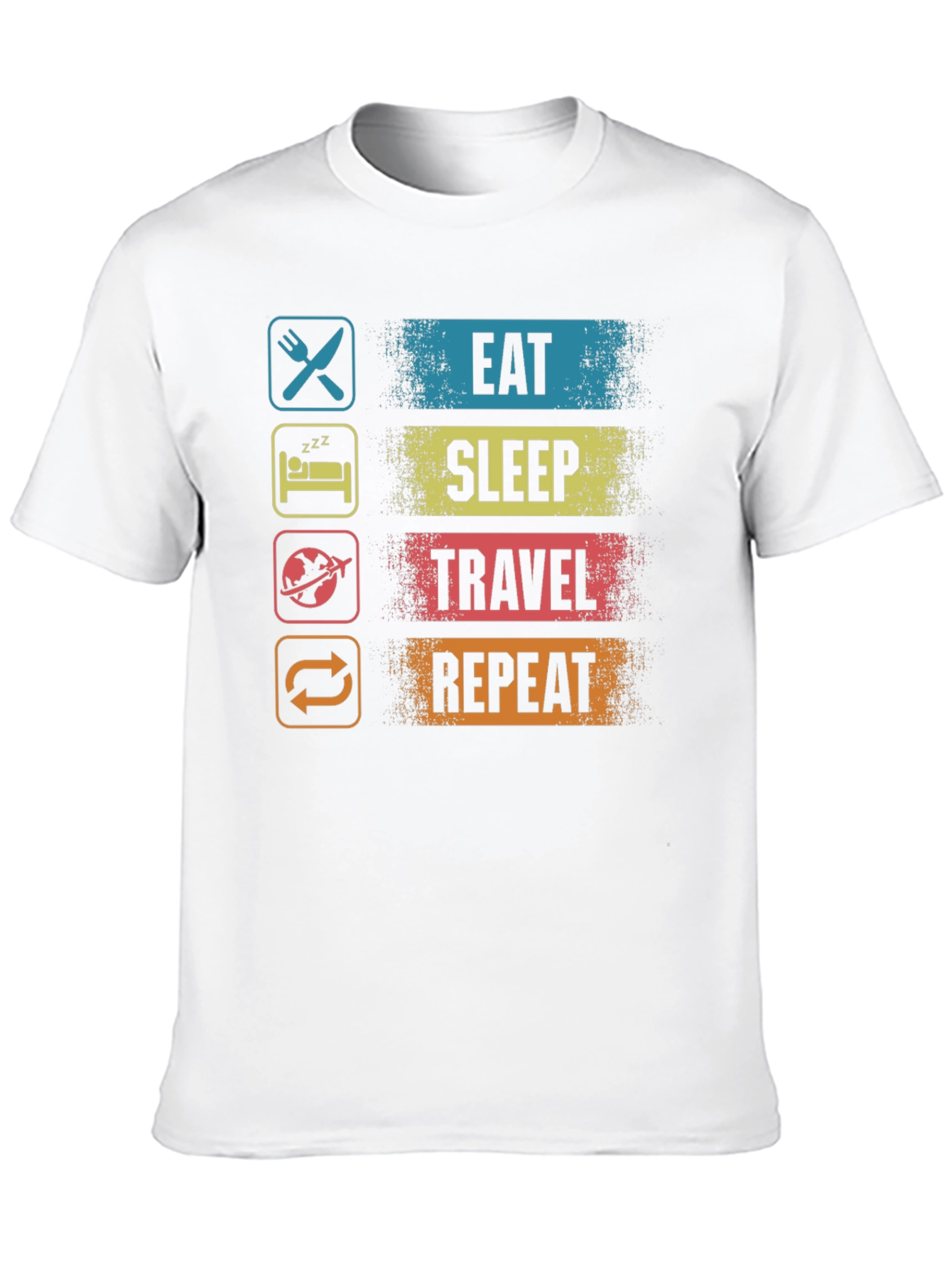 Eat Sleep Travel Repeat Graphic T-Shirt